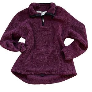 Women’s pink fleece half zip jacket